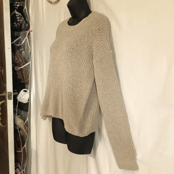 NWT Hippie Rose Women Beige Open Back Knit Sweater L - Picture 3 of 10